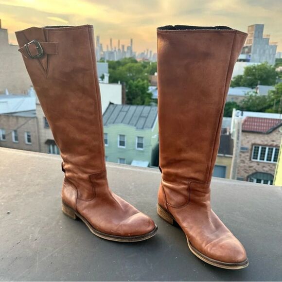 Lavorazione Antigiana brown leather riding boots size 6 shabby chic cottagecore​ - Picture 2 of 6